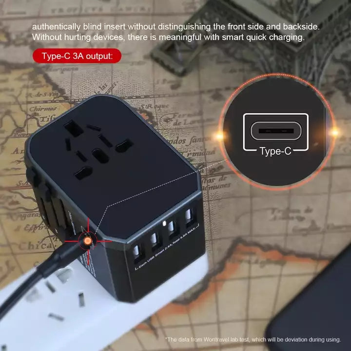 Universal Travel Adapter With USB Charger