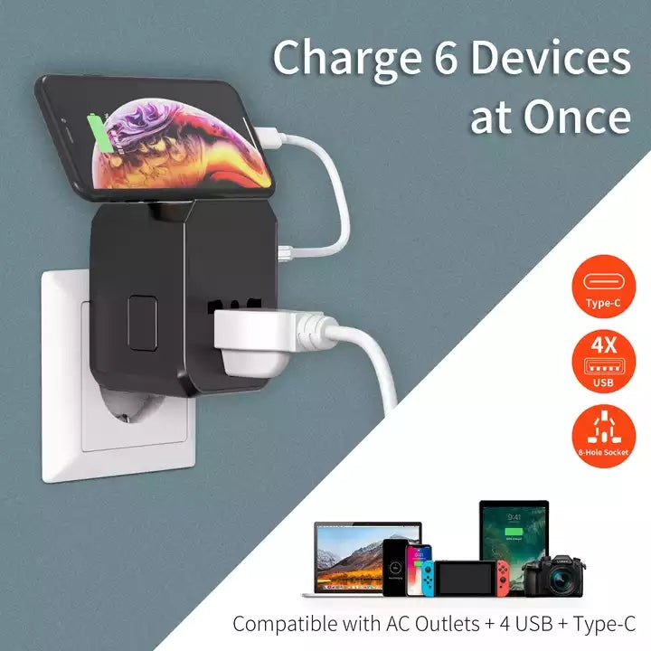 Universal Travel Adapter With USB Charger