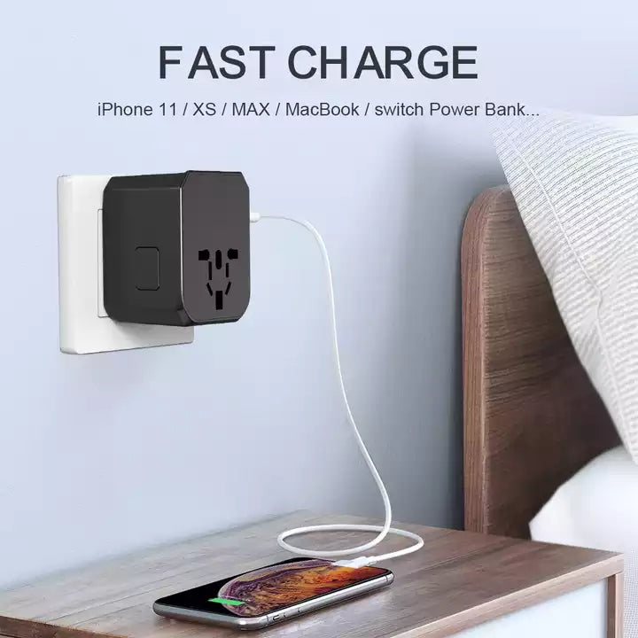 Universal Travel Adapter With USB Charger