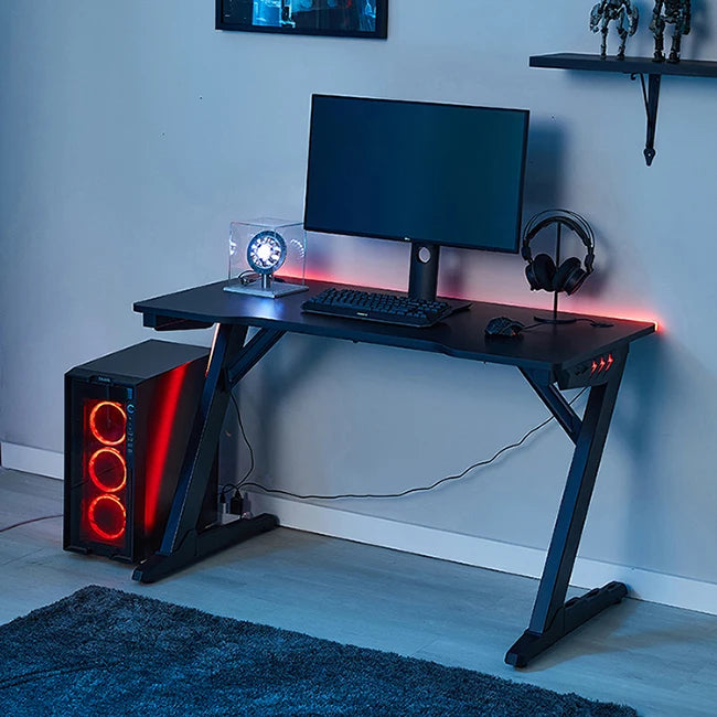 Big Promotion Rgb Led Light Gaming Desk Gaming Desk Frame Best Gaming Desk